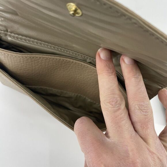 Tan Sac Strapless Small Purse "Tan" Faux Leather Sophisticated Elegant - Picture 6 of 16